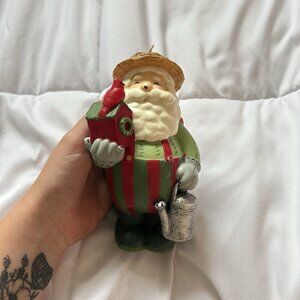 The White Barn Candle Co. Christmas Santa Candle 7" Holiday Cardinal Vintage 90s